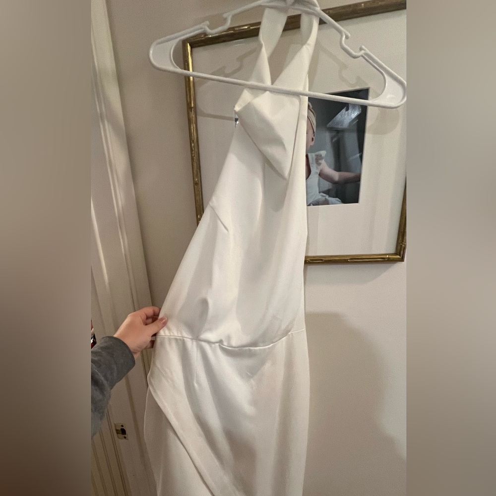 Revolve white halter dress